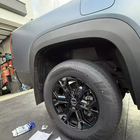 For BYD Shark 6 Wheel Stickers 4 Sets Black