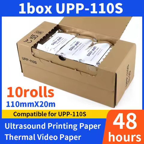 10rolls UPP-110S Thermal Paper Ultrasound Printing Paper Media Video Imaging Compatible For Sony UP-