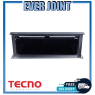 TECNO ISA3890 || ISA 3890 [90CM] DOWNDRAFT COOKER HOOD (BLACK TEMPERED GLASS WITH STAINLESS STEEL)