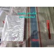 PP plastic 18x25, 20x30, 22x35, 25x40, 30x45, basreng food plastic, laundry plastic, clear plastic, 