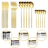 20pcs Gold Dinnerware Set Stainless Steel Cutlery Set Mirror