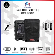 Speaker Portable Bluetooth Baretone MAX10C MAX10 C MAX 10C 10 INCH