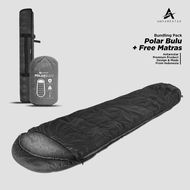 PAKET HEMAT - Sleeping Bag Polar Bulu Plus Matras Camping Outdoor Paket Hemat Polar Bulu Hemat Bundl