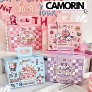 COMBO of 4 Gift Wrapping Paper Boxes, Paper Gift Bags, Confectionery Storage with Handles Size 12.8 