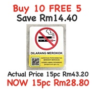 No Smoking Sign & No Vaping Sign Table Top Sticker