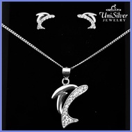 ❂  ✘ Unisilver 925 Sterling Silver Necklace Set