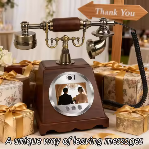 A unique way of leaving messages audio video guestbook Wedding video blessing message sign-in Funera