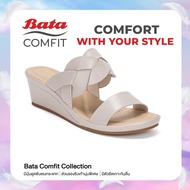 Bata Comfit บาจา คอมฟิต รองเท้าเพื่อสุขภาพ รองเท้าแพลตฟอร์ม รองเท้าเสริมสุขภาพมีส้น สูง 2 นิ้ว สำหรับผู้หญิง รุ่น Daisy สีเบจ 6618637