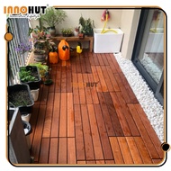 [1PC] Innohut 60cm x 30cm & 30cm x 30cm Deck Outdoor Solid Wood Floor DIY Installation Interlocking 