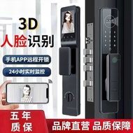 Fingerprint Lock Household Anti-Theft Smart Door Lock Password Magnetic Card Lock Electronic Lock 3D