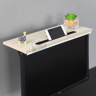 包送貨 -電腦置物架隔板辦公室電腦一字隔板置物架辦公桌木板長方形花架簡易層板 白楓木色