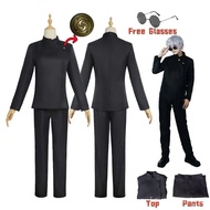 Dark Blue High School Gojo Satoru Cosplay Costume Glasses Anime Jujutsu Kaisen Cosplay Halloween Out