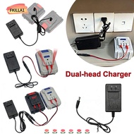 FKILLAONE Dual-head Charger, Overload Protection 18/21V/24V Lithium Lithium Battery Charger, Univers