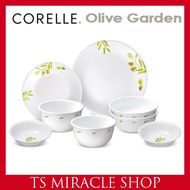 CORELLE KOREA Olive Garden 8p Korean Type Tableware Set for 2 Persons Round Plate / Dinnerware / Rice bowl,Soup Bowl