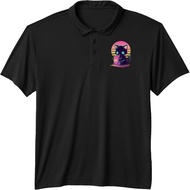 Strawberry Cat Polo Shirt Japanese Anime Style 90s