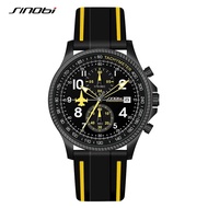SINOBI Creative Design Airplane Chronograph Men's Watches Geneva Calender Man Quartz Wristwatches Top Sports Clock SYUE