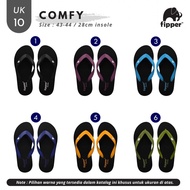Fipper Comfy Black Series Sandals / Men's Flip Flops UK 10 (size 43 44)