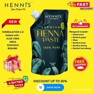 HENNIS HAIR HENNA PASTE Sah solat Henna Dye Hair Dye Organic Fragrance Free Long-lasting Colour Grey