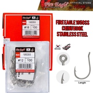 (100pcs/box) Fire Eagle Chinu Hook 1950SS Fishing Hook Matakail Pancing Carbon Steel mesin Pancing j