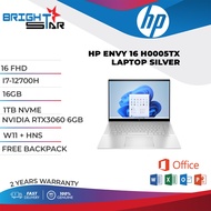 LAPTOP HP HP Envy 16 H0005TX (16 FHD / I7-12700H / 16GB / 1TB NVME SSD / NVIDIA RTX3060 6GB / W11 + HNS)