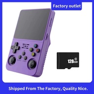R36S 3.5 Inch IPS Screen Handheld Game Console 128GB Dual 3D Joystick 3200mah Battery Video Game Pla