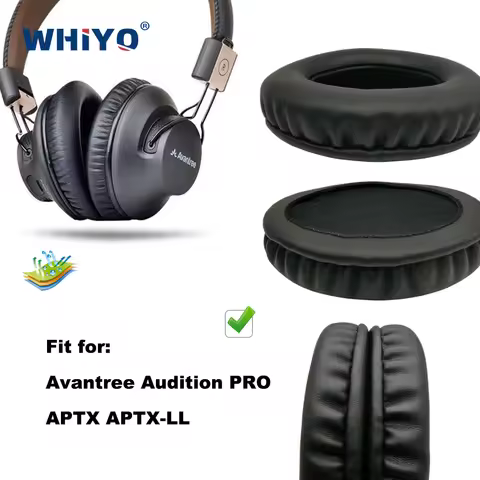 Replacement Ear Pads for Avantree Audition PRO APTX APTX-LL Headset Parts Leather Cushion Velvet Ear