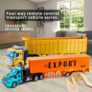 JAMXUN RC Engineering Car Wireless Remote Control Semi Trailer Heavy Transport Truck Container Trail