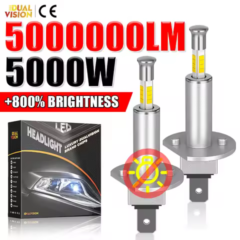 H1 LED Canbus 5000W 5000000LM Car Headlights H4 H7 H8 H9 H11 Fog Lights 9006 HB4 9012 HIR2 360 3D CS