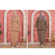 YouWearModesty Plus Size Fashion Baju Kurung, Lufya Tapared Baju Kurung Peplum Blaus Dan Skirt