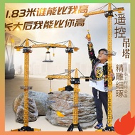 lori mainan besar mainan budak lelaki 7 tahun Remote Control Tower Crane Toy Boy Electric Crane Mode