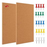 Cork Board Bulletin Board, Small Rectangular Pin Board for Wall, Self-Adhesive Cork Board for Office