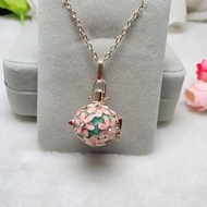 Bohemian Style Diffuser Necklace Hollow out Perfume Pouch Music Symbol Knot Pendant Womens Fashion J