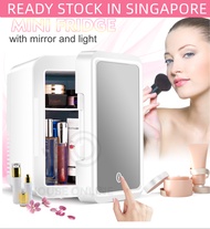 SG STOCK 8L Mini fridge LED Mirror 220v For Cosmetics Car Freezer Skincare Refrigerator Portable Makeup Fridge