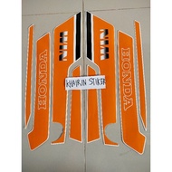 Striping sticker HONDA win 1984 84 white ORANGE
