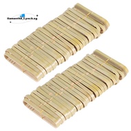 50Pcs Tongs Disposable Cooking Utensils Mini Bamboo Tongs Natural Toast Tongs for Cooking