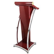 117x49x49cm Rostrum Lecterns Stainless Steel Speaking Podium Presentation Desk Reception Company Cam