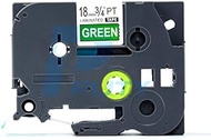 IDIK 1PK White on Green Standard Laminated Label Tape Compatible for Brother P-Touch TZe-745 TZ745 T