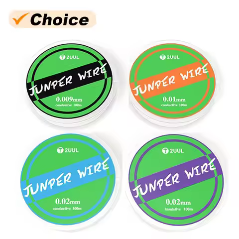 2UUL 0.01 0.02 0.009mm 100m Ultrafine Jumper Wire Insulative/Conductive Phone Fingerprint Dedicated 