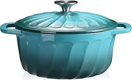 Enameled Cast Iron Dutch Oven with Lid, 3 QT Cast Iron Dutch Oven Pot, Heavy Duty Cast Iron Pot for 