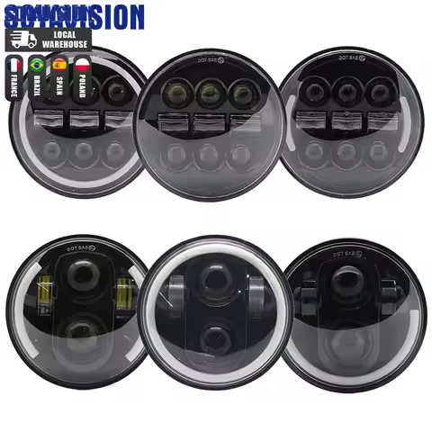 Universal 5 3/4 Inch 5.75" Led Car Motorcycle Headlight For Harley Indian Scout Honda Yamaha V-Star 