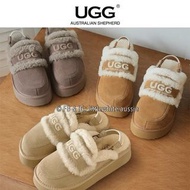 澳洲直送✈️ UGG Australian Shepherd Removable Wool Strap Slingback Slippers Platform 可拆式跟帶厚底毛毛拖鞋 大Logo 防水