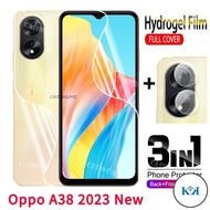 KK Oppo A38 2023  3in1 Soft Screen Protector Rear Camera Protective Hydrogel Film For Oppo A38 38A  