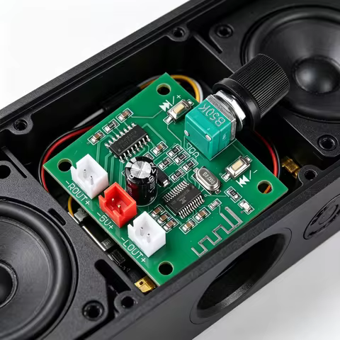 DIY Bluetooth Speaker Kit PAM8403 5Wx2 Stereo Amplifier TP4056 Type-C Charging Module 1800mAh Batter