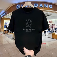 KATUN Original GIORDANO T-shirt with Premium Quality Soft Cotton Print for Men Wanita