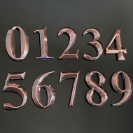 3D Three-Dimensional Number House Number Bronze Three-Dimensional House Number Household Hotel Magne