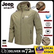 【2-3 days arrive】JEEP SPIRIT Men's Hiking Waterproof Jacket Windproof Motorcycle Jacket（M-2XL）