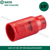 SATA 1/2'’ DR. 6PT VDE INSULATED SOCKET / EV HAND TOOLS / 10MM 11MM 12MM 13MM 14MM 15MM 16MM 17MM 19