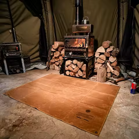 Retro Oil Wax Canvas Camping Picnic Mat Outdoor Moistureproof 200X145cm, 145108cm Floor Mat 8A, 16A 