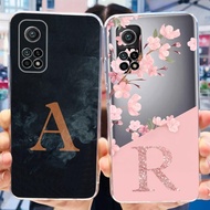 Xiaomi Mi 10T 5G Casing 10T Pro 5G Luxury Letter Cute Flowers Pattern Back Cover Xiaomi Mi 10T Pro 5G Phone Case Shockproof Bumper Clear TPU