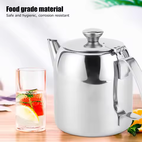 Coffee Pot Teapot Stainless Steel Kettle Cold Short Spout for Hotel Restaurant Kettle Stainless Stee